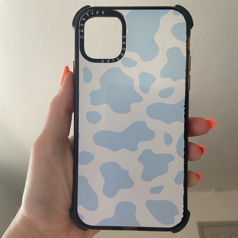 Casetify blue cow case IPhone 11